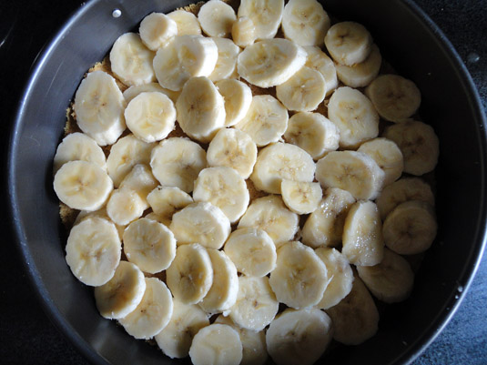 μπανάνες σε ροδέλες στο ταψάκι