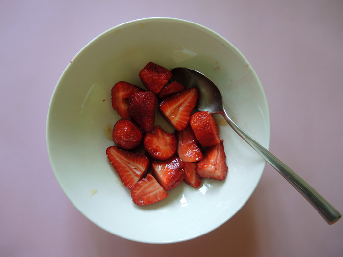 φράουλες με μέλι