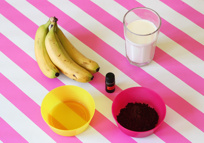 υλικά για παγωτο μπανάνα-σοκολάτα