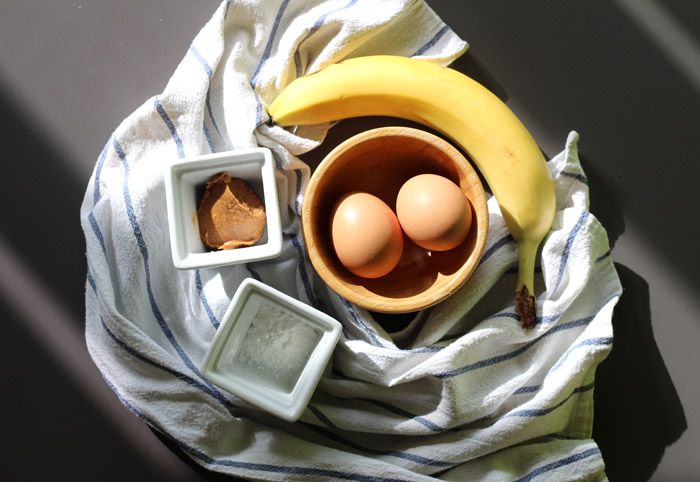 pancakes με αυγό και μπανάνα