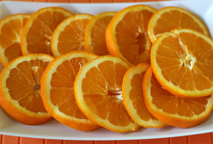 πορτοκάλι κομμένο σε ροδέλες